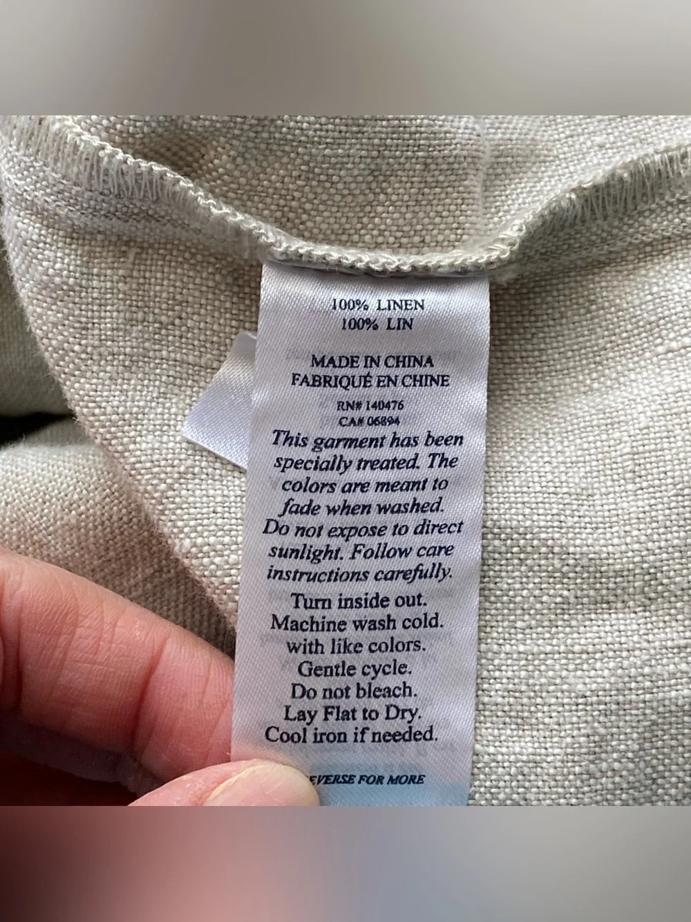 Faherty Pale Flax Lita 100% Linen Shirt Midi Dress Medium Coastal Lagenlook
